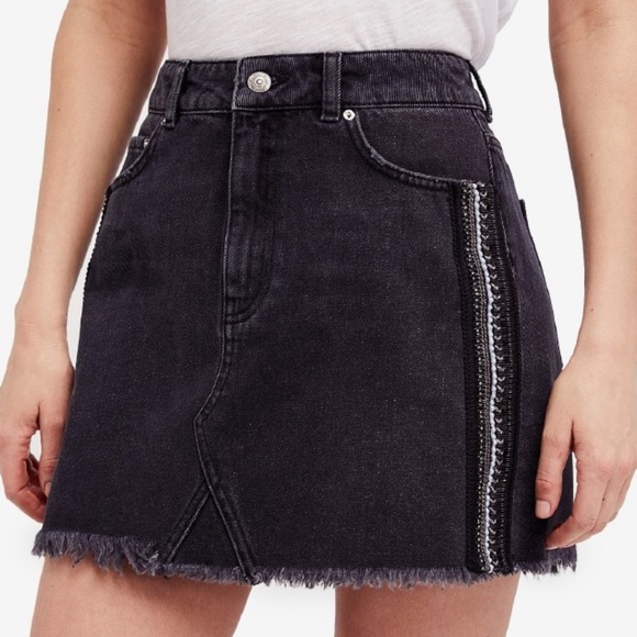 Free People Dresses & Skirts - Free People • Denim Embellished Skirt